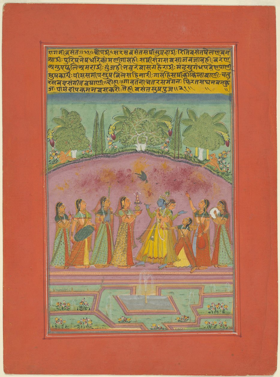 Ragini Vasanta, página de un conjunto de Ragamala de Jaipur de Unknown artist