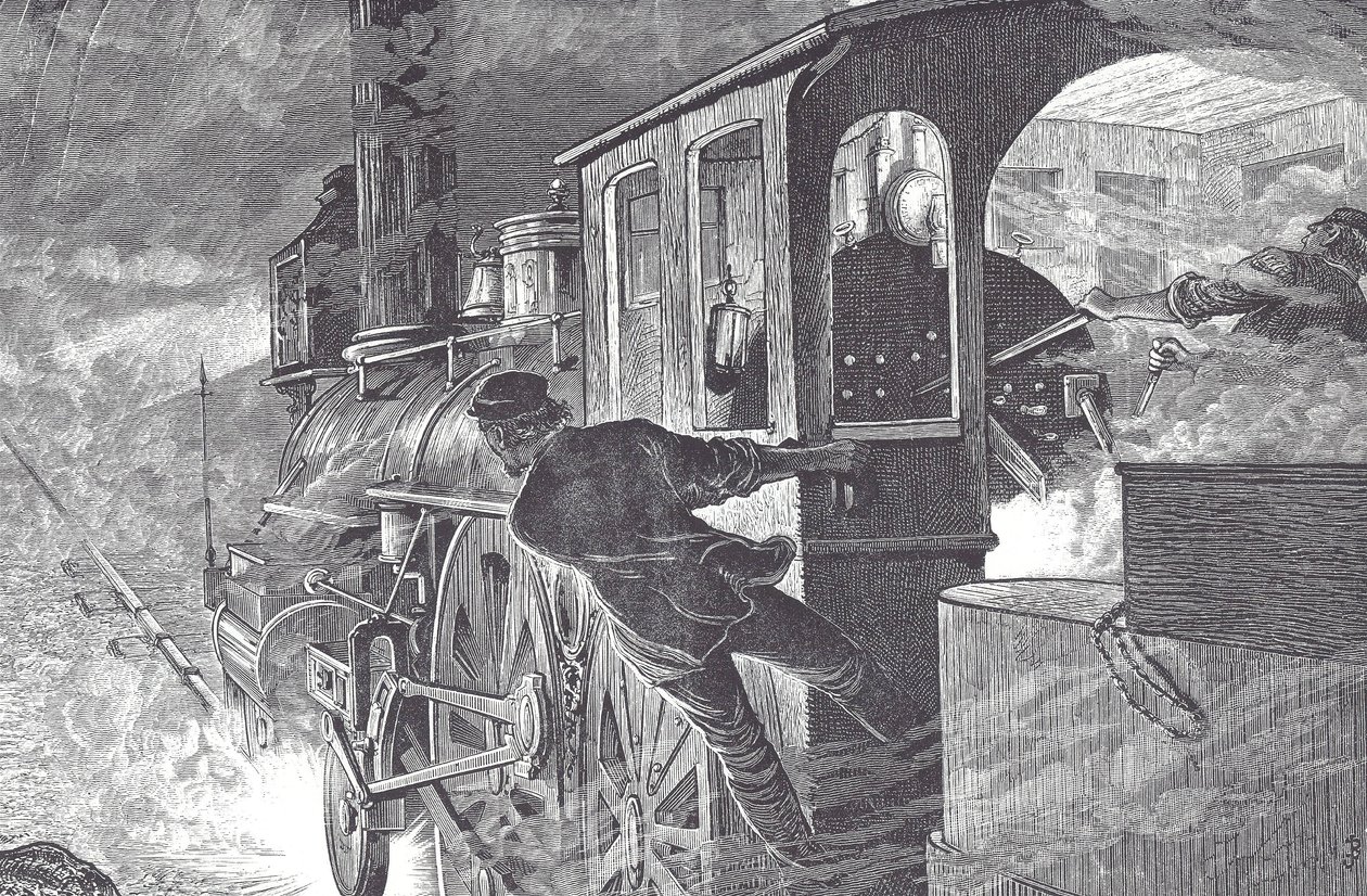 Conductores de ferrocarril, finales del siglo XIX de Unknown artist