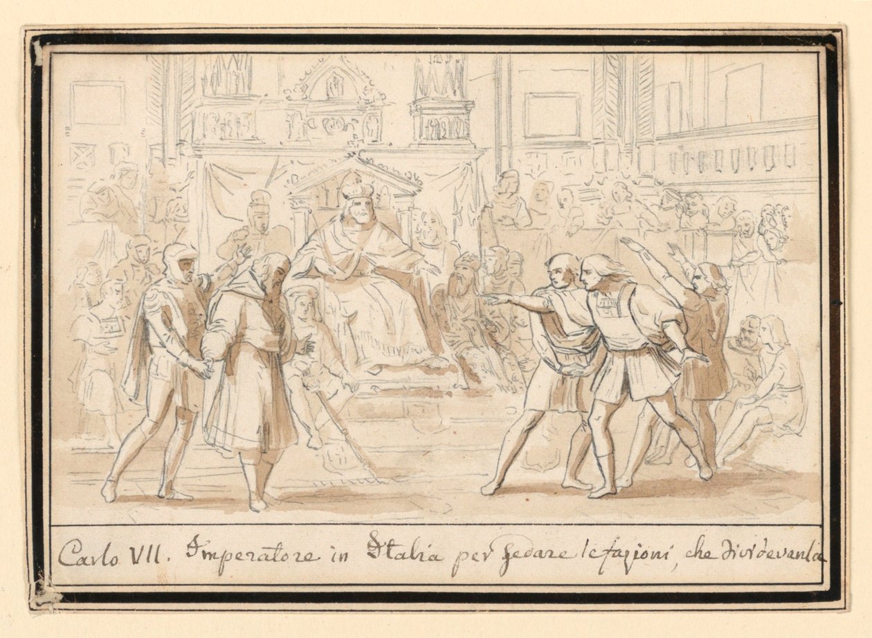 Reconciliación de enemigos en Italia por el emperador Enrique VII de Unknown artist
