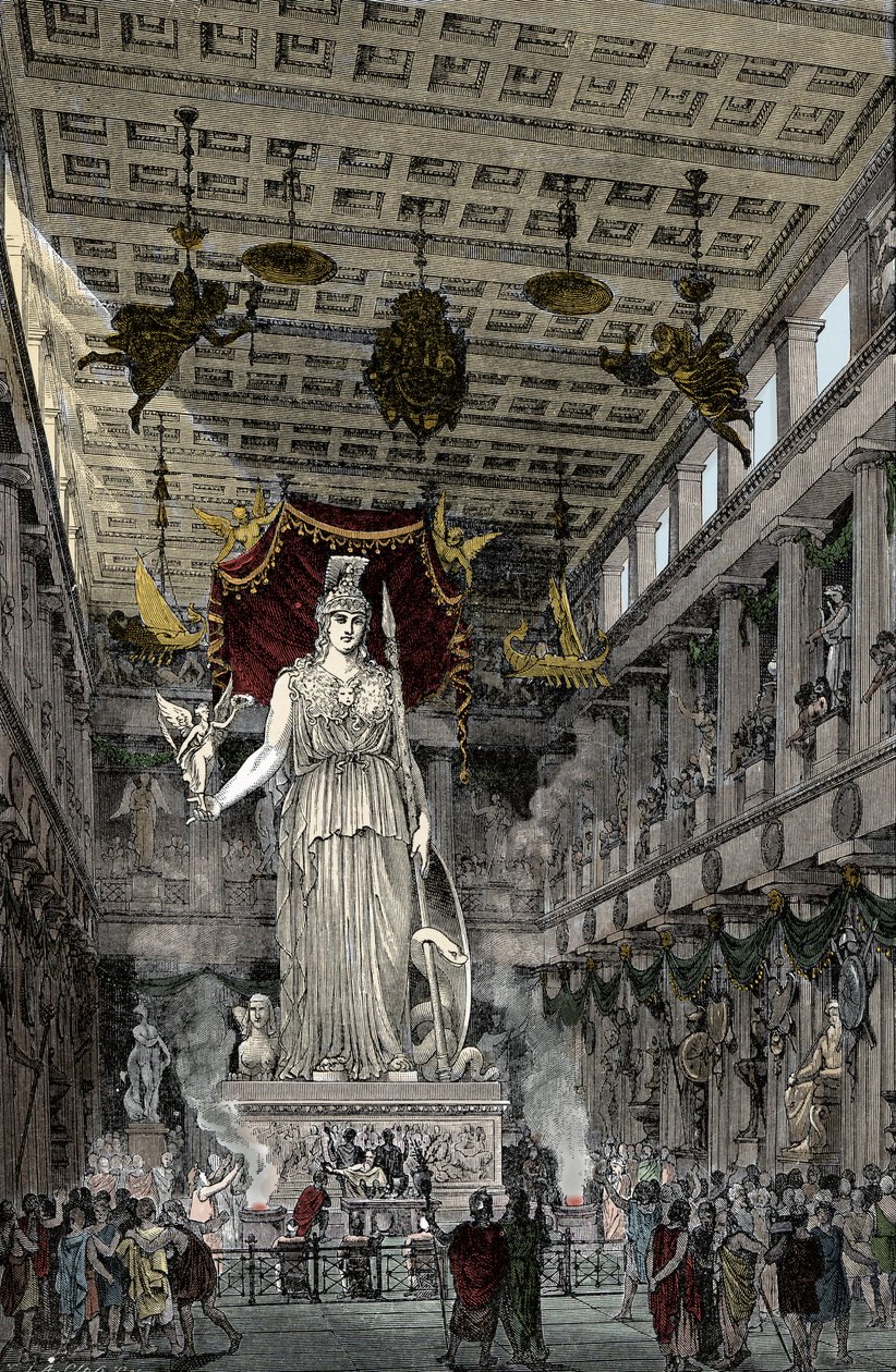Representación del interior del Partenón de Unknown artist