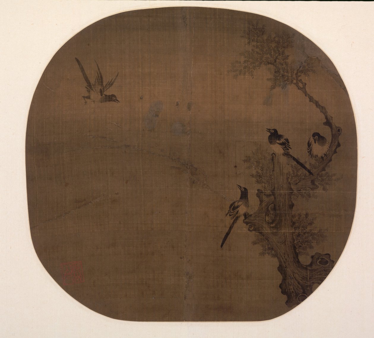 Aves que regresan y viejos cipreses de Unknown artist