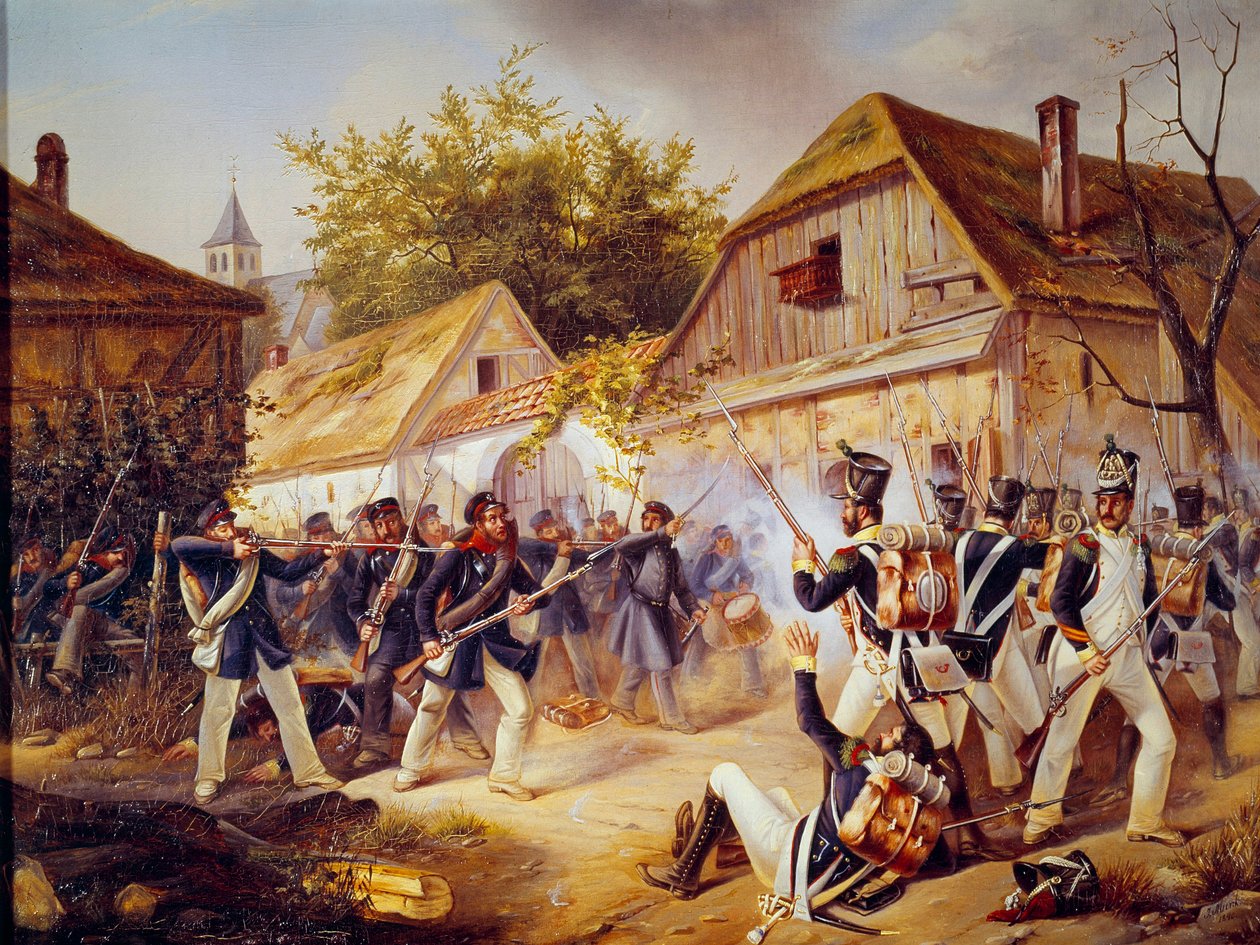 Campaña rusa: La rendición de las tropas de Vandamme en la Batalla de Kulm el 30/08/1813 de Unknown artist