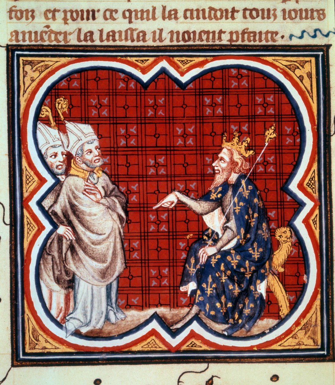 San Gregorio de Tours y San Salvius obispo de Albi condenando la herejía de Chilperico I de Unknown artist