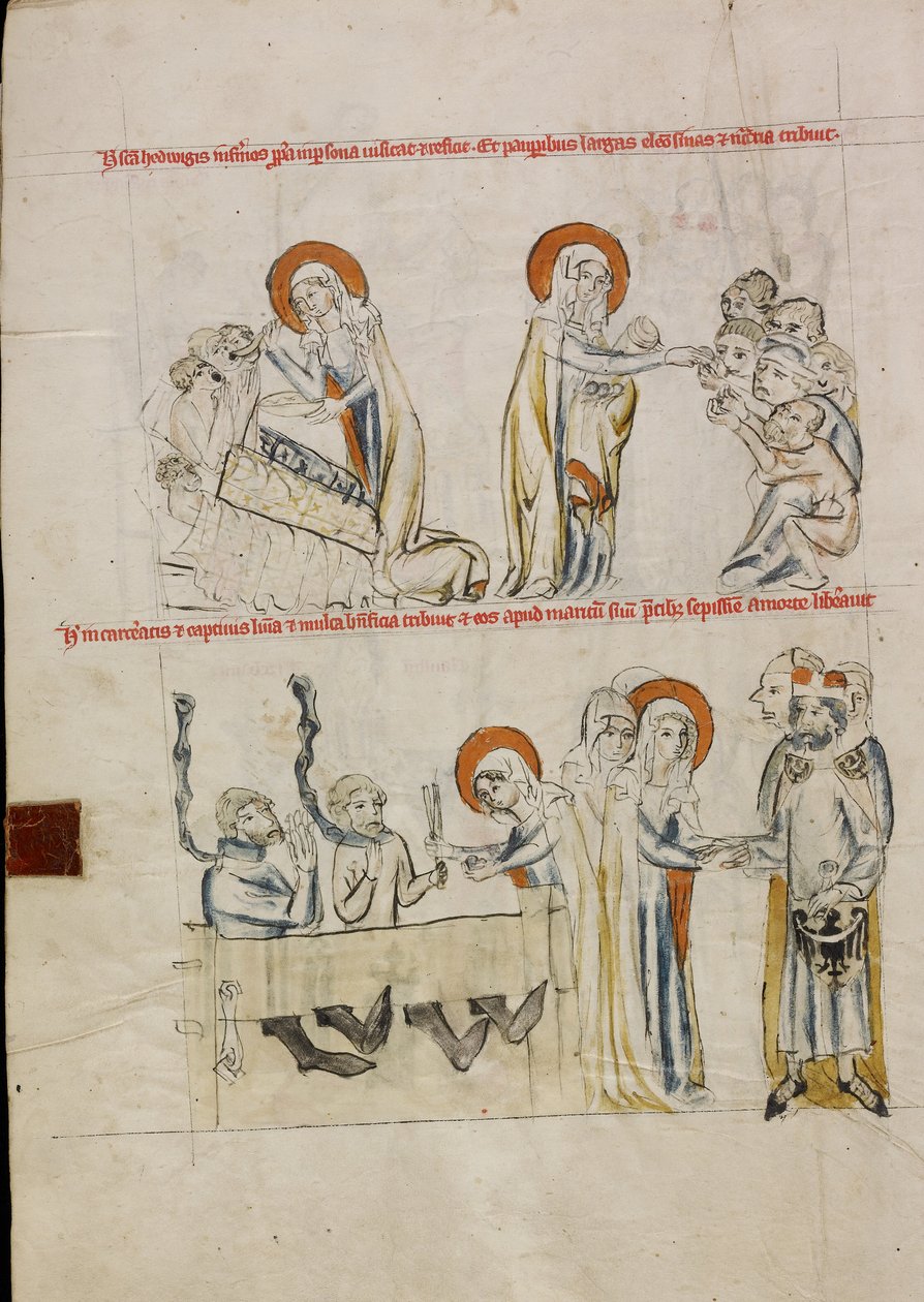 Santa Eduviges al cuidado de los enfermos; Santa Eduviges al cuidado de los presos de Unknown artist