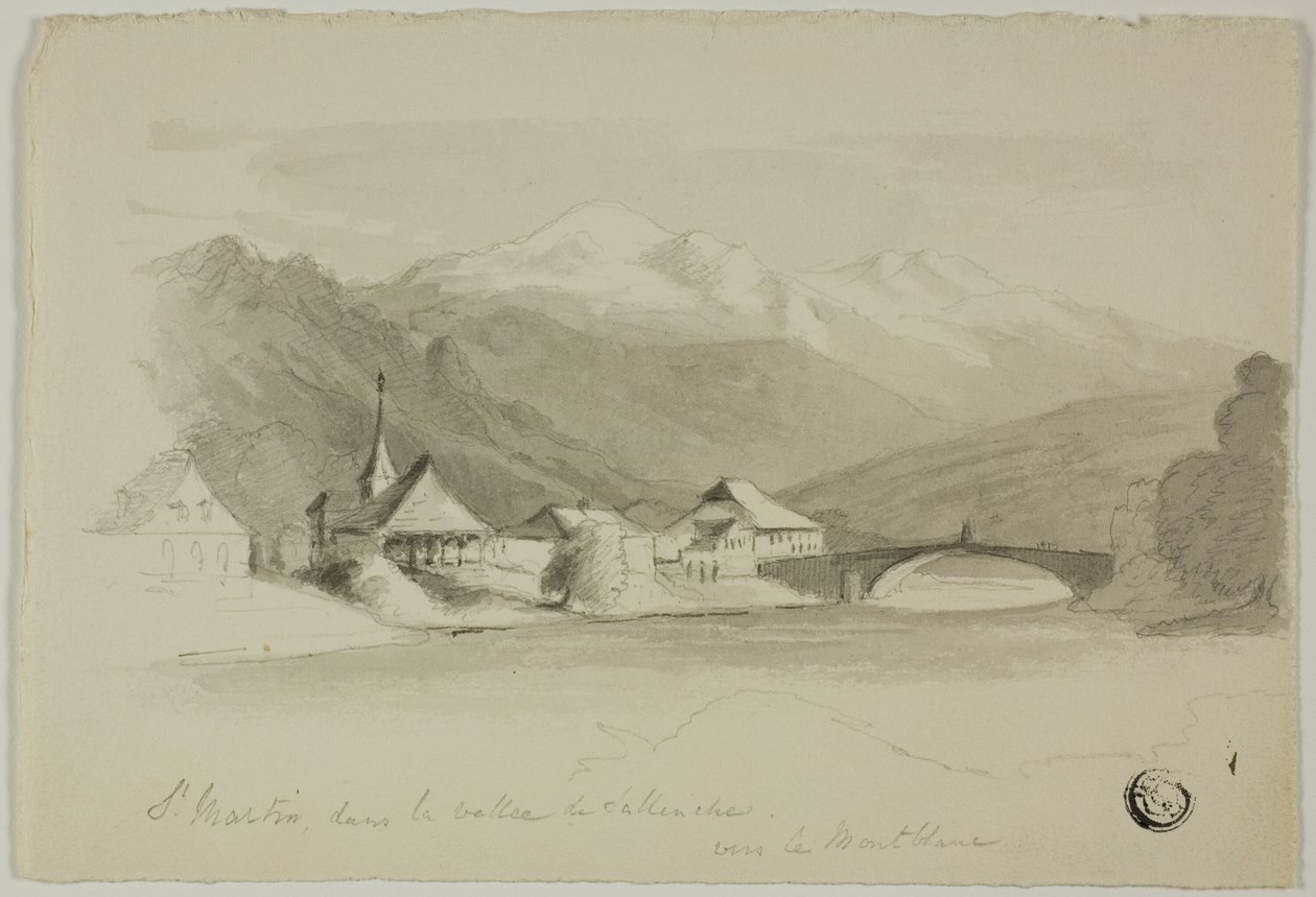 San Martín, en el Valle de Sallenche, Mirando hacia el Mont Blanc de Unknown artist