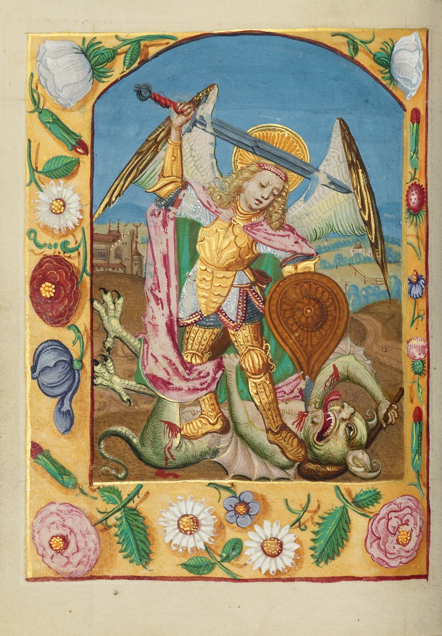 San Miguel y el dragón de Unknown artist