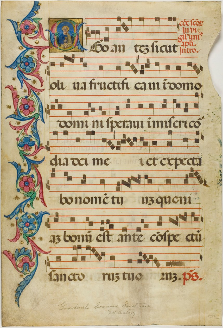 San Pedro en una "E" inicial historiada de un Gradual de Unknown artist