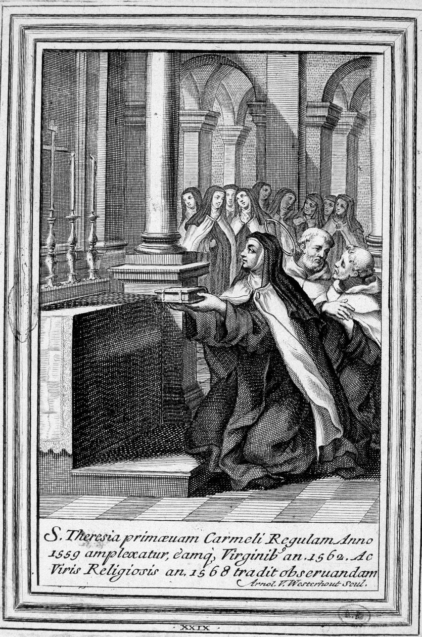 Santa Teresa de Jesús o Santa Teresa de Ávila (1515-1582) rezando de Unknown artist