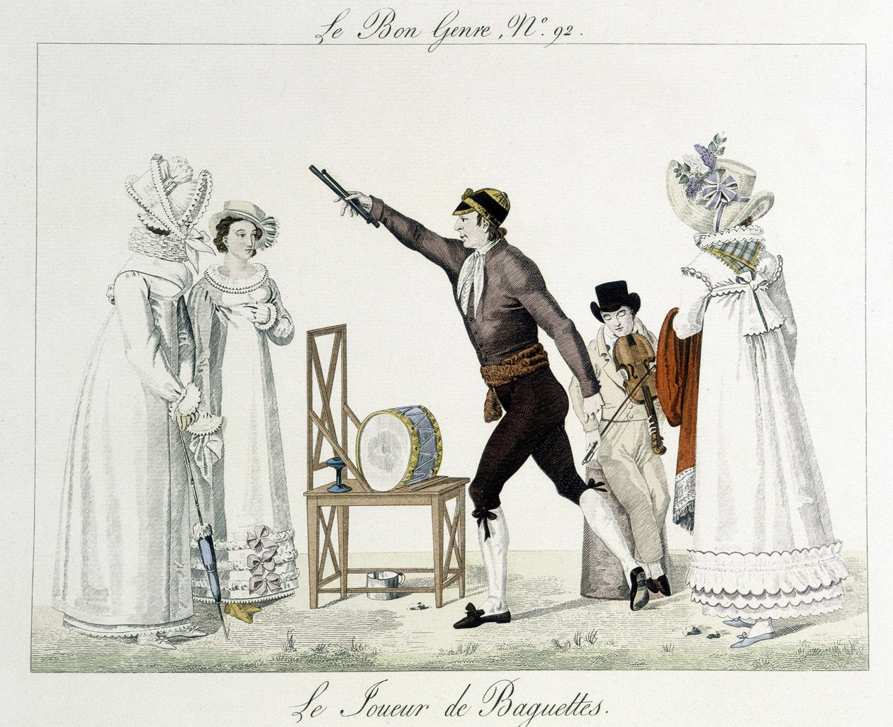 Saltimbanquis: El jugador de palillos - en "Le Bon genre", principios del siglo XIX de Unknown artist