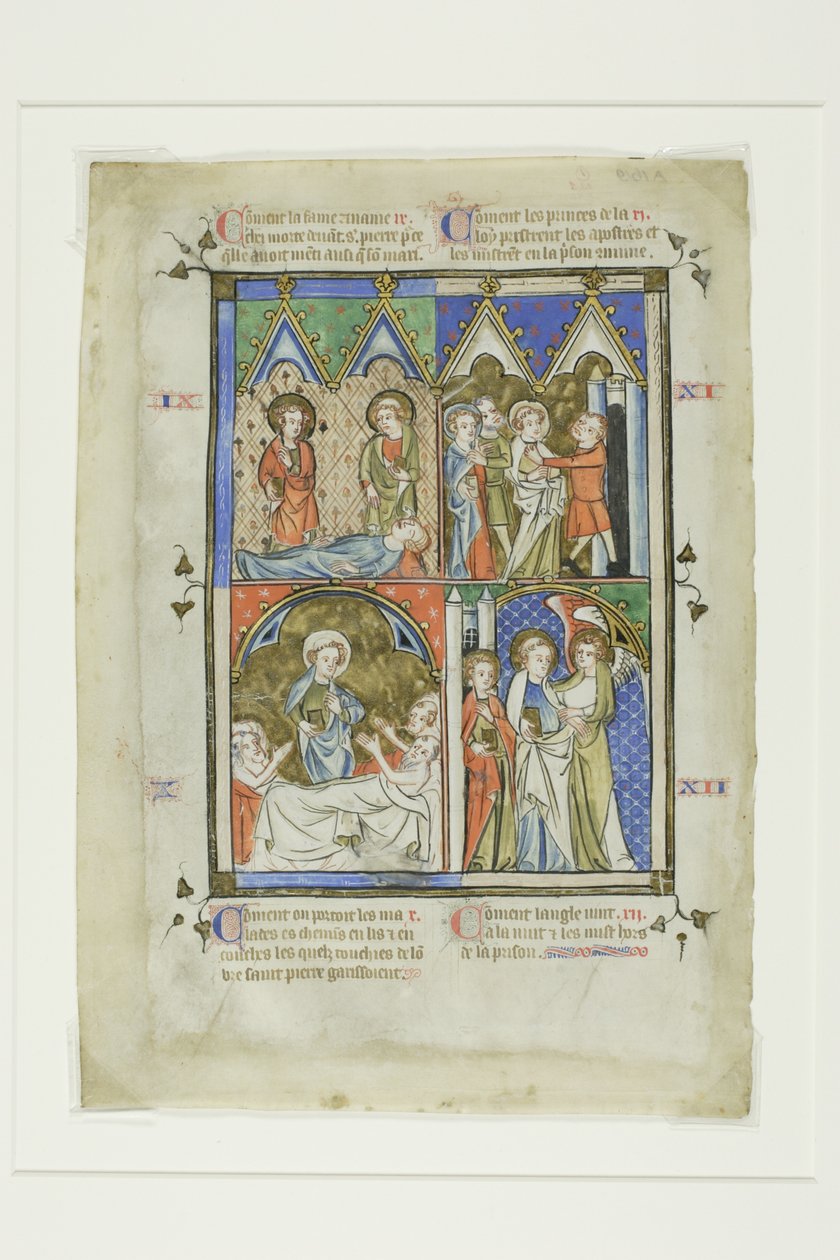 Escenas de los Milagros de San Pedro, de una Biblia Historiale o Nuevo Testamento Pictórico de Unknown artist