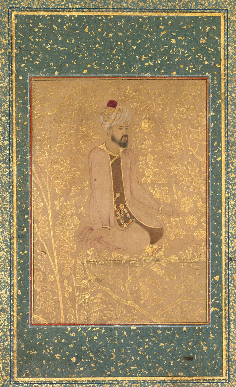 Seated Scholar, Border Fragment from the Teheran/Berlin album de Unknown artist
