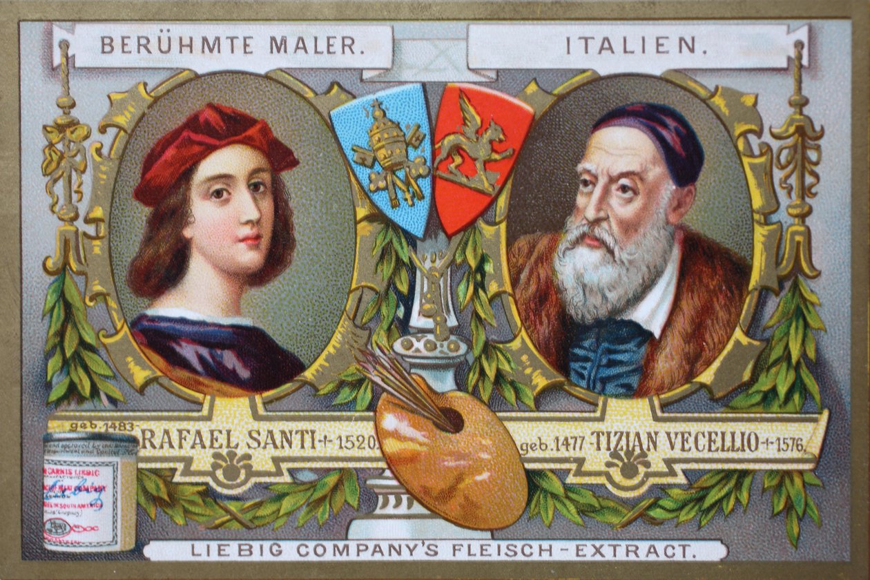Serie de cuadros de los famosos pintores Rafael Santi y Tiziano Vecellio, Italia de Unknown artist