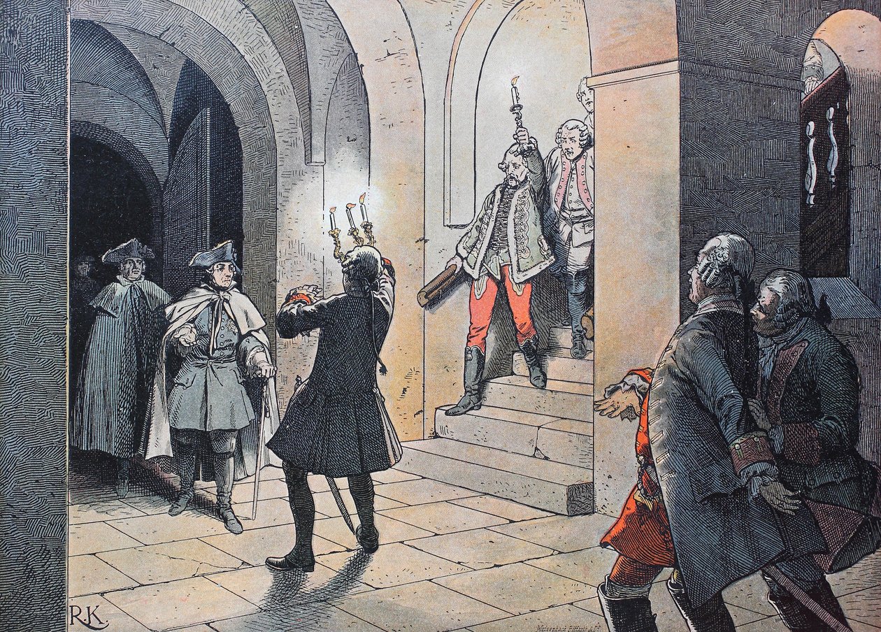 Guerra de los Siete Años, entre 1756 y 1763, el rey Federico el Grande de Unknown artist