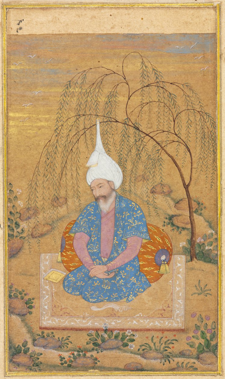 Shah Tahmasp I (1514-1576) sentado en un paisaje de Unknown artist