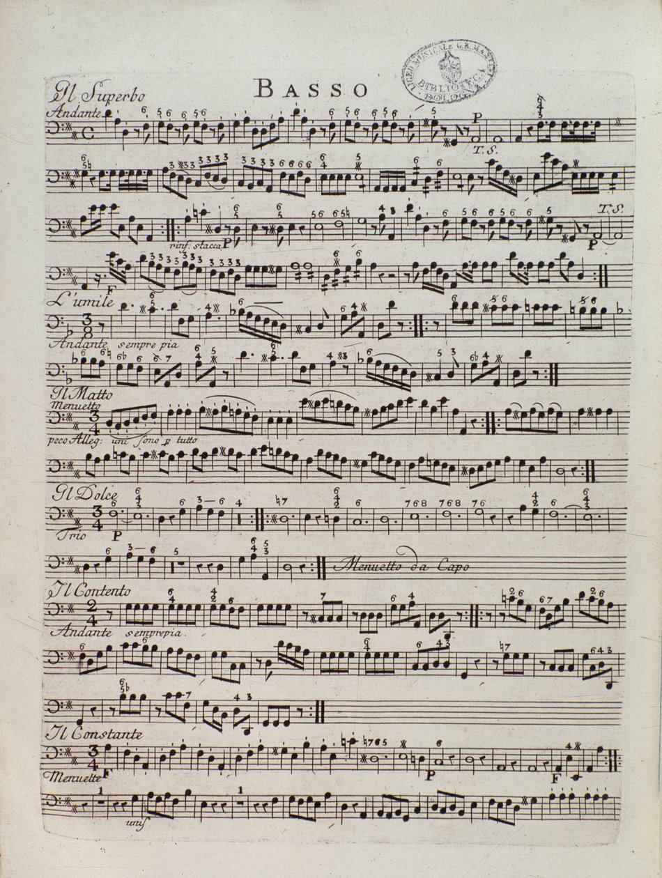 Página de partitura de la Sinfonía Periódica de Karl Ditters von Dittersdorf de Unknown artist