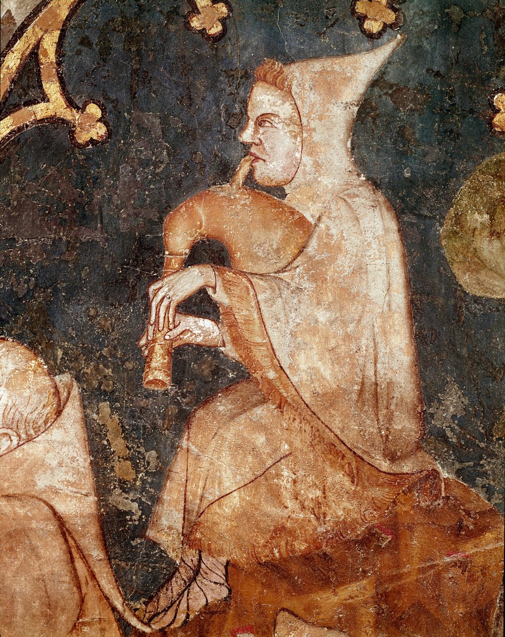 Pastor soplando en una gaita (detalle) de Unknown artist