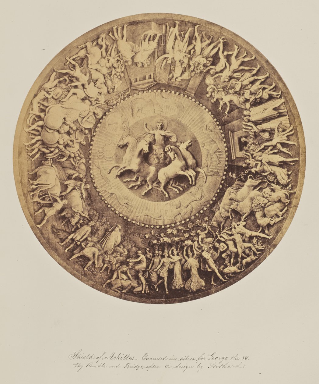 Escudo de Aquiles - Ejecutado en plata, para Jorge IV. Por Rundle y Bridge, según un diseño de Stothard. de Unknown artist