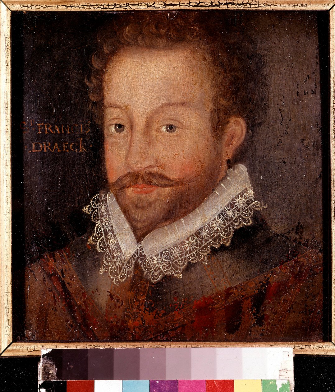 Sir Francis Drake, según un grabado atribuido a Jodocus Hondius, c.1583 de Unknown artist
