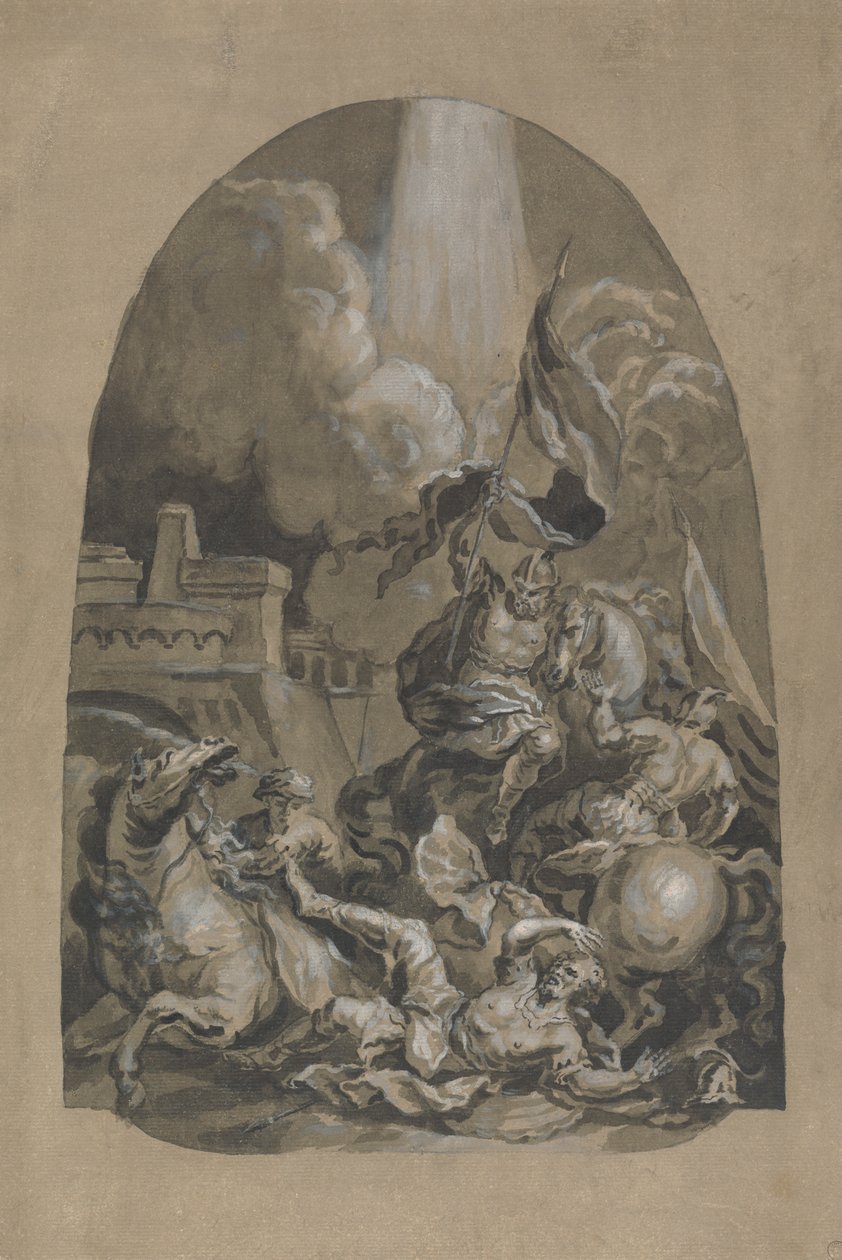 Boceto para el óleo "La conversión de San Pablo" de Unknown artist