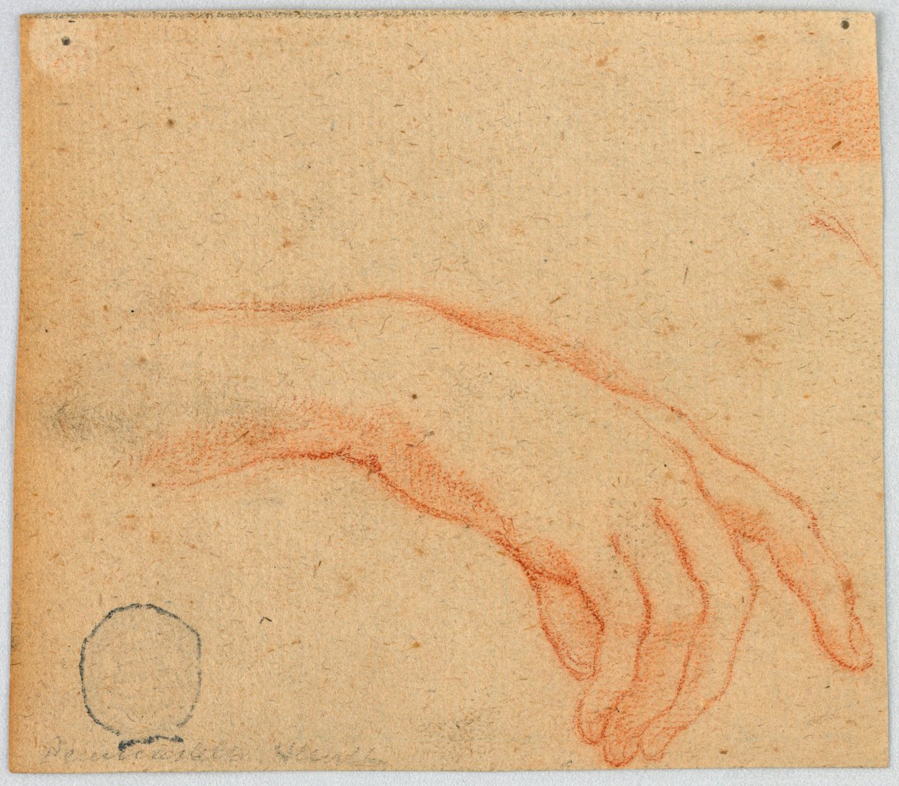 Boceto de una mano derecha de Unknown artist