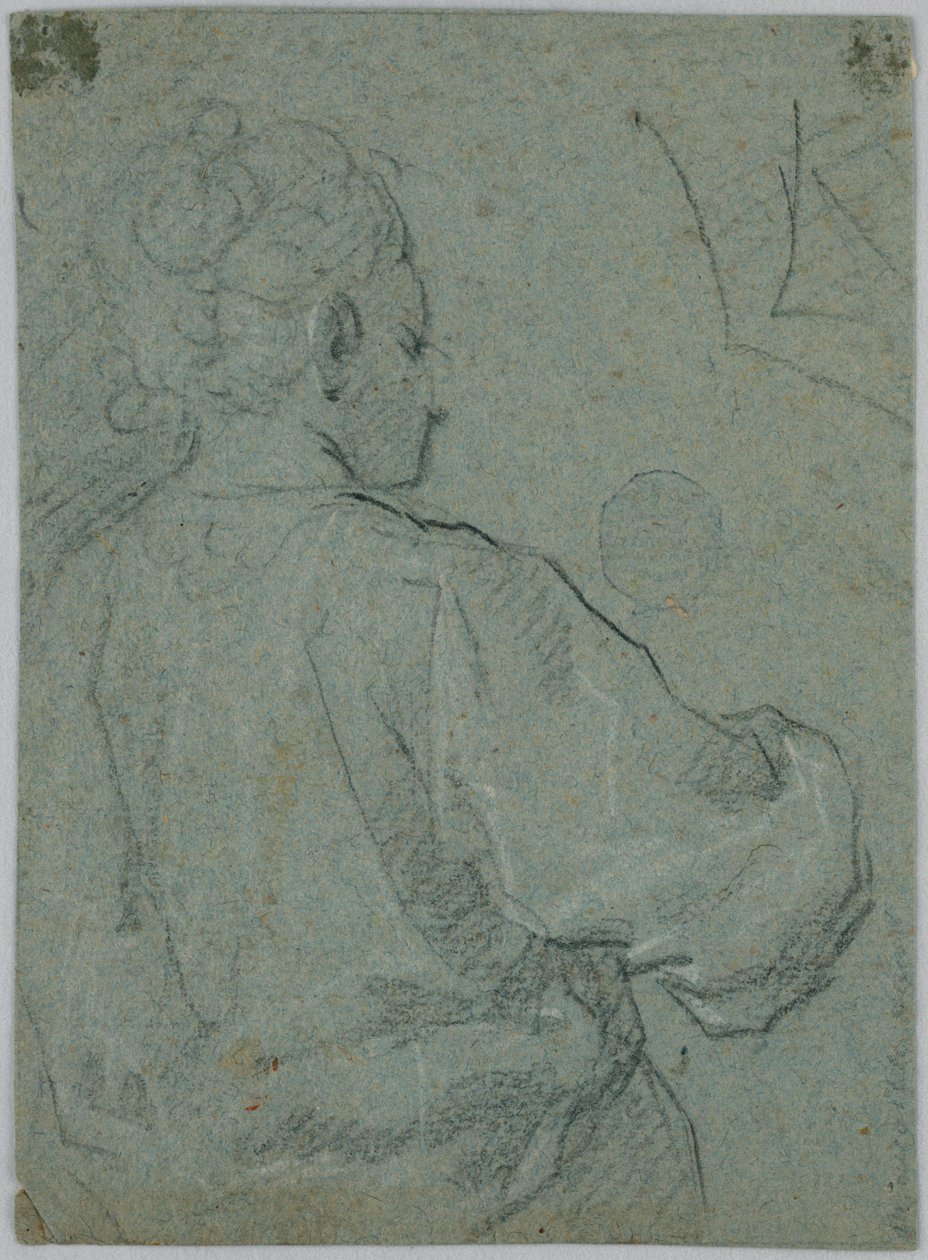 Boceto de una mujer vista desde atrás de Unknown artist