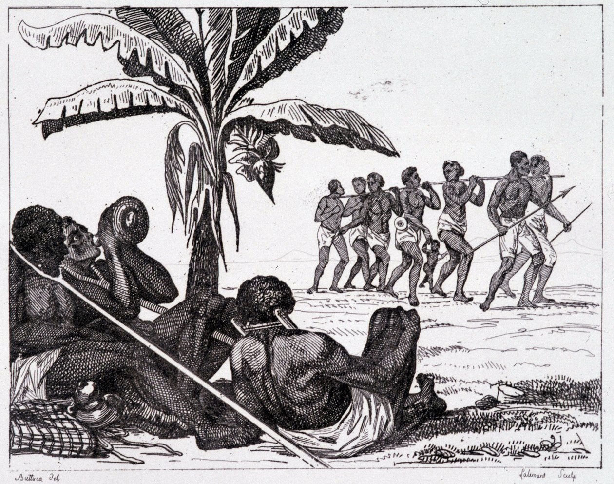 Comercio de esclavos en un viaje - en "Picturesque France", T.III de Unknown artist