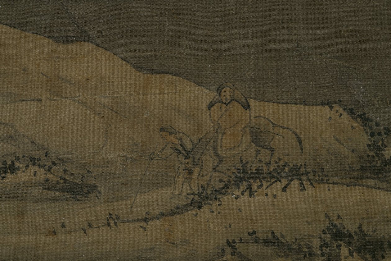 Paisaje nevado, entre 1368 y 1644 (tinta, seda) de Unknown artist