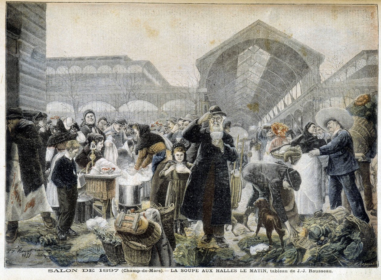 Sopa en los mercados por la mañana - en “Le Petity Journal” de Unknown artist