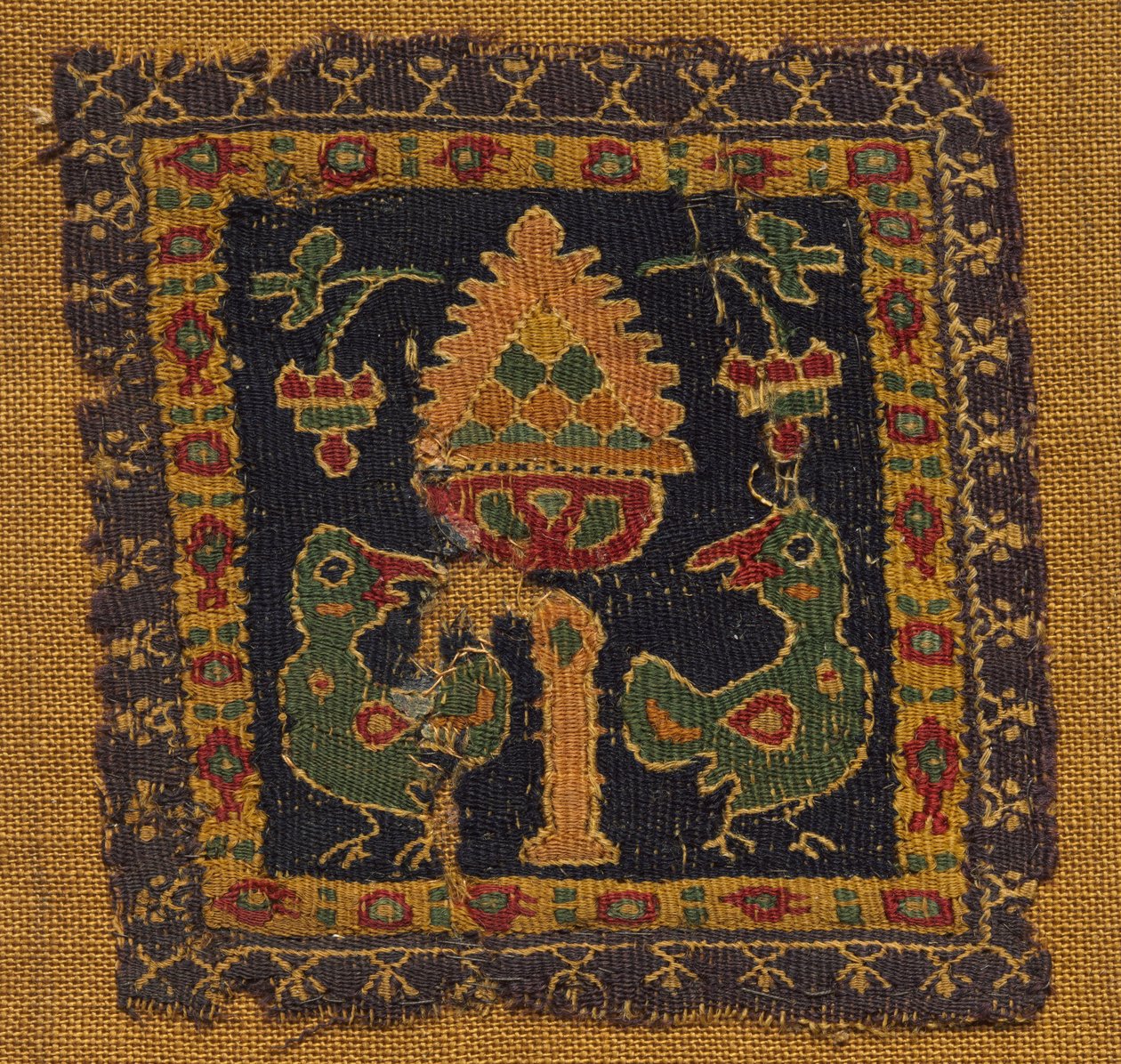 Square Segmentum with Two Birds de Unknown artist
