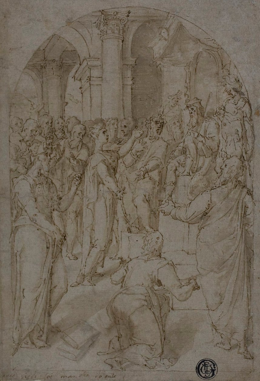 Santa Catalina de Alejandría discute con los médicos de Unknown artist