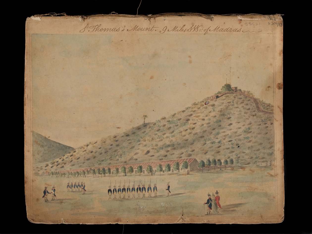 Monte de Santo Tomás, 9 millas al suroeste de Madrás de Unknown artist