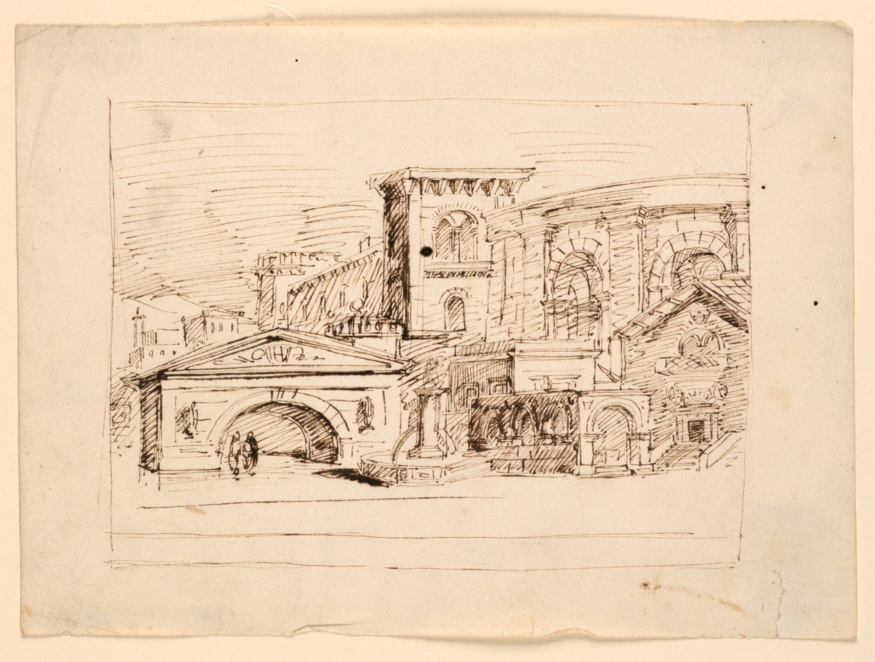 Diseño de escenario, edificios antiguos de Unknown artist