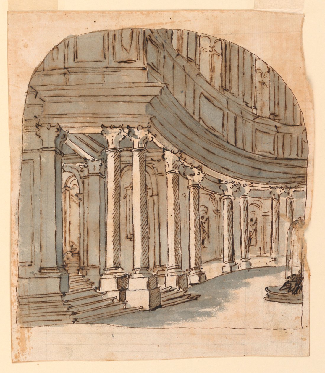 Diseño Escénico: Pórtico Curvo de Unknown artist