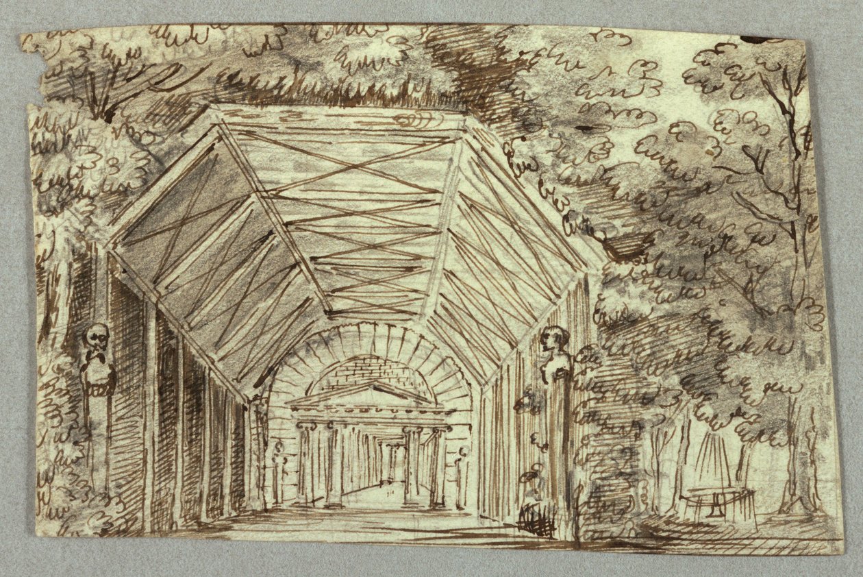 Diseño de escenario, pabellón de jardín de Unknown artist