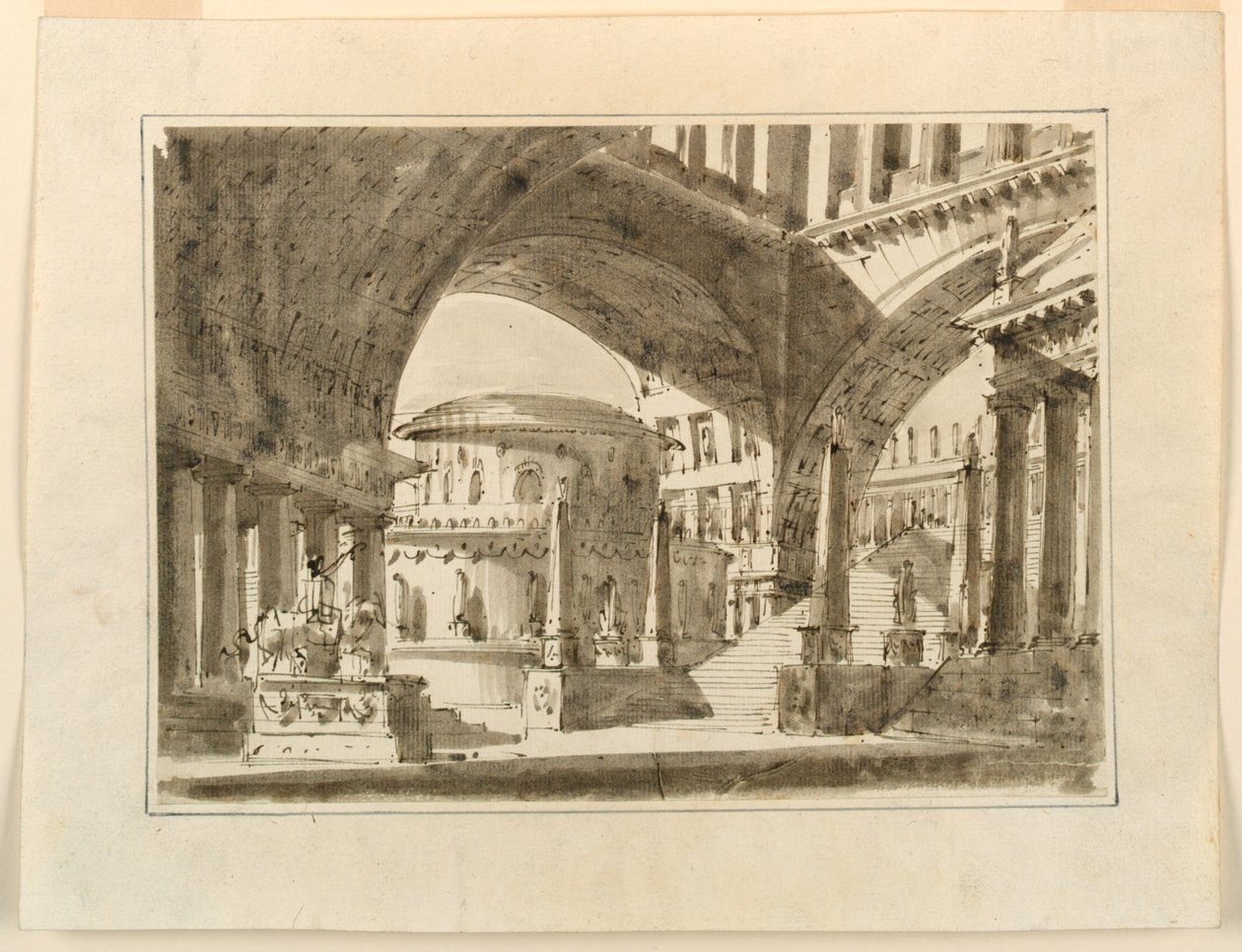 Diseño escénico, grupo de edificios de Unknown artist