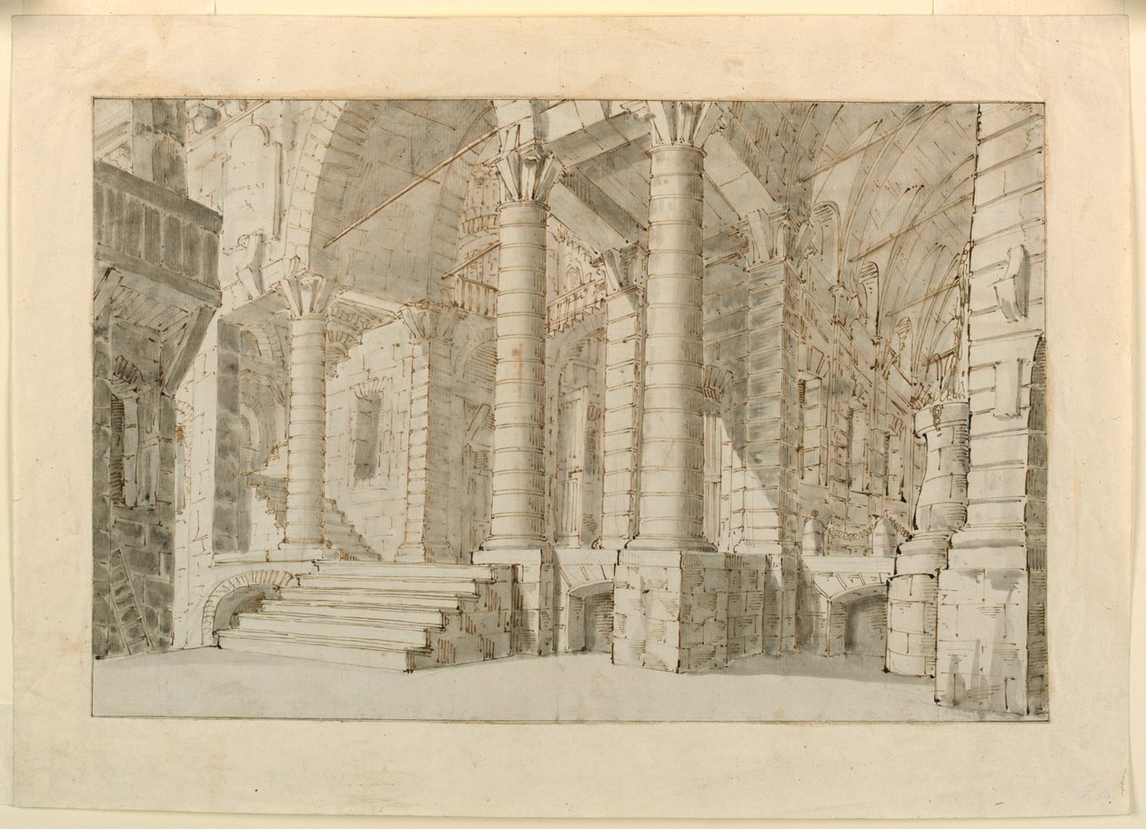 Diseño de escenario, interior de prisión de Unknown artist