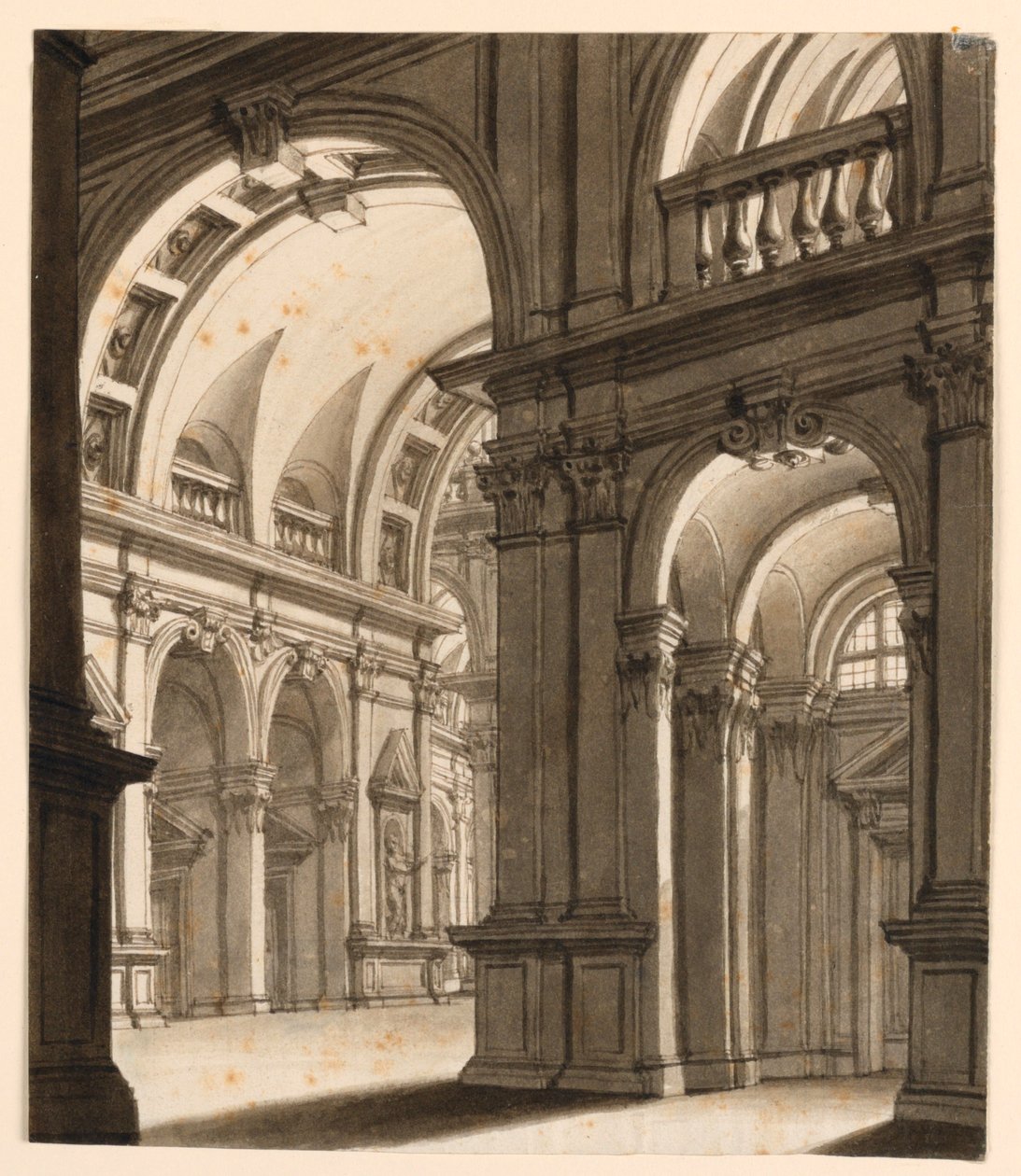 Diseño de Escenario, Interior de un Edificio Renacentista de Unknown artist