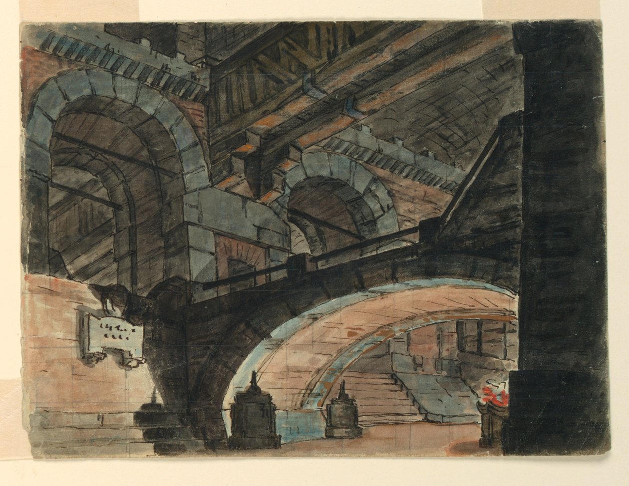 Diseño Escénico, Interior de una Prisión de Unknown artist