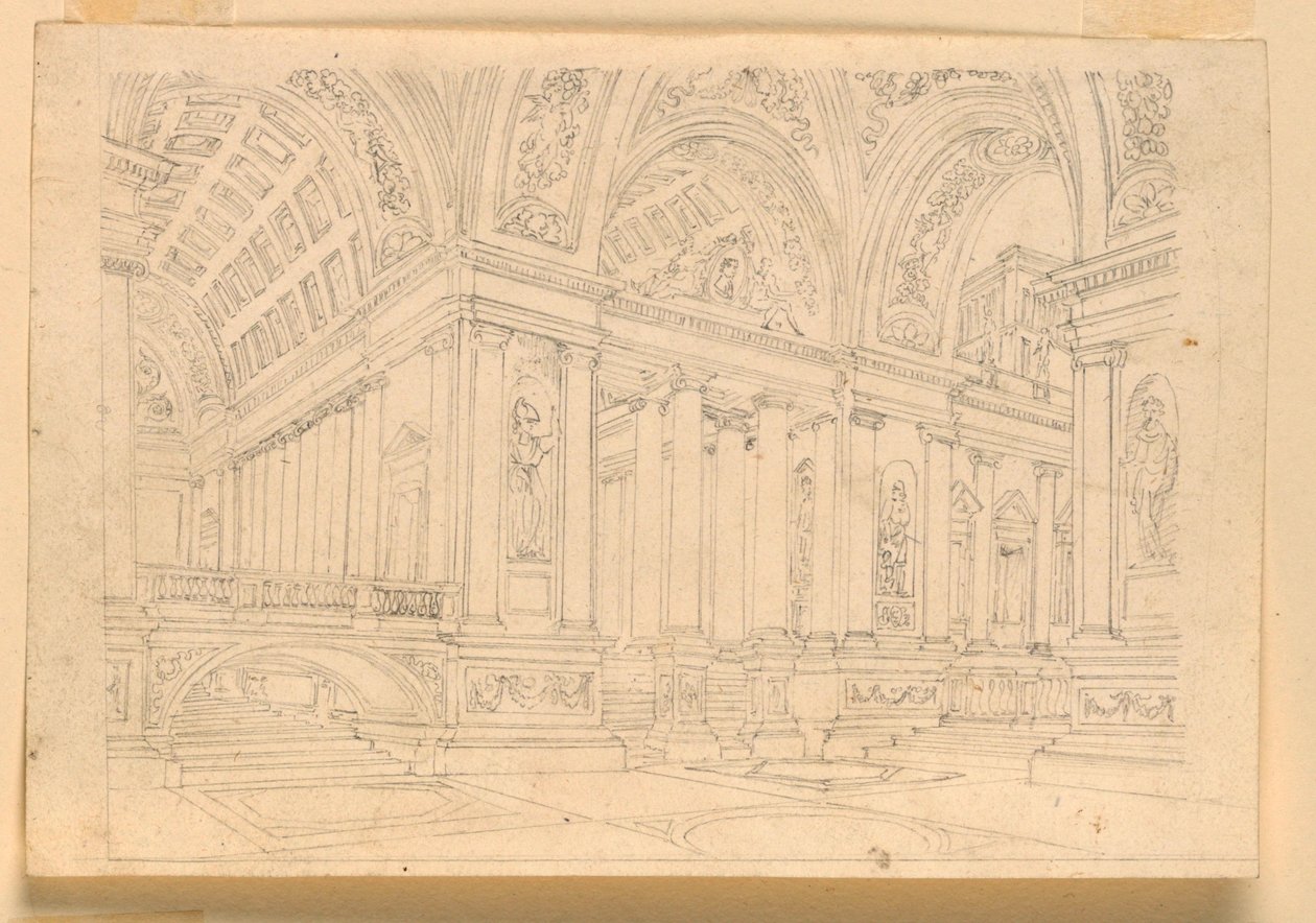 Diseño de escenario, interior del palacio de Unknown artist