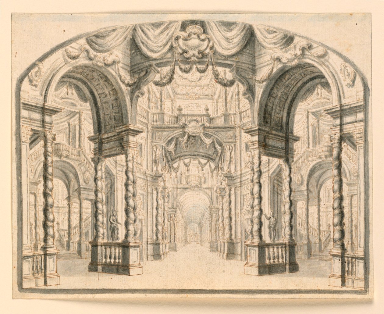 Diseño de escenario: Interior del palacio de Unknown artist