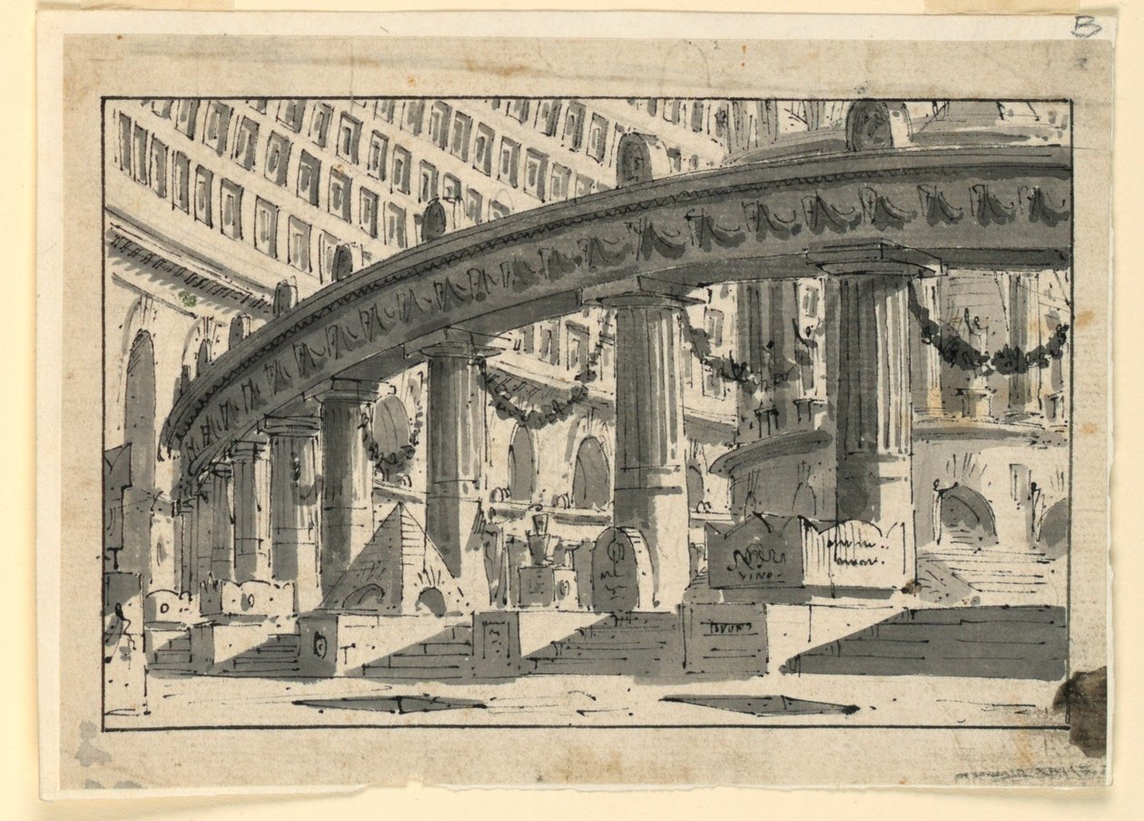 Diseño escénico, interiores de palacio de Unknown artist