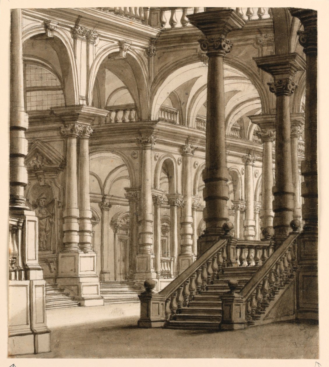 Diseño Escénico, Pórtico con Escalera de Unknown artist