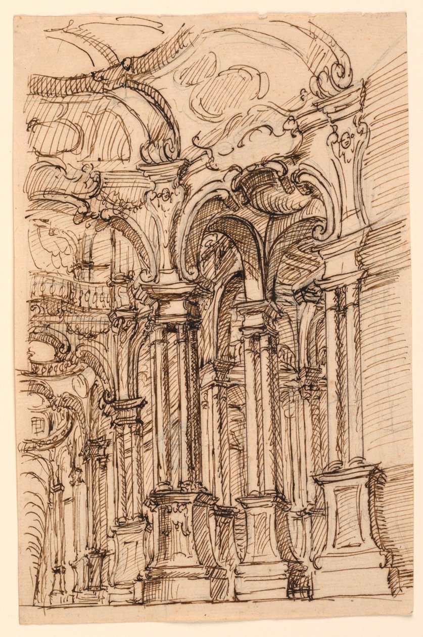 Diseño escénico: interior abovedado de Unknown artist