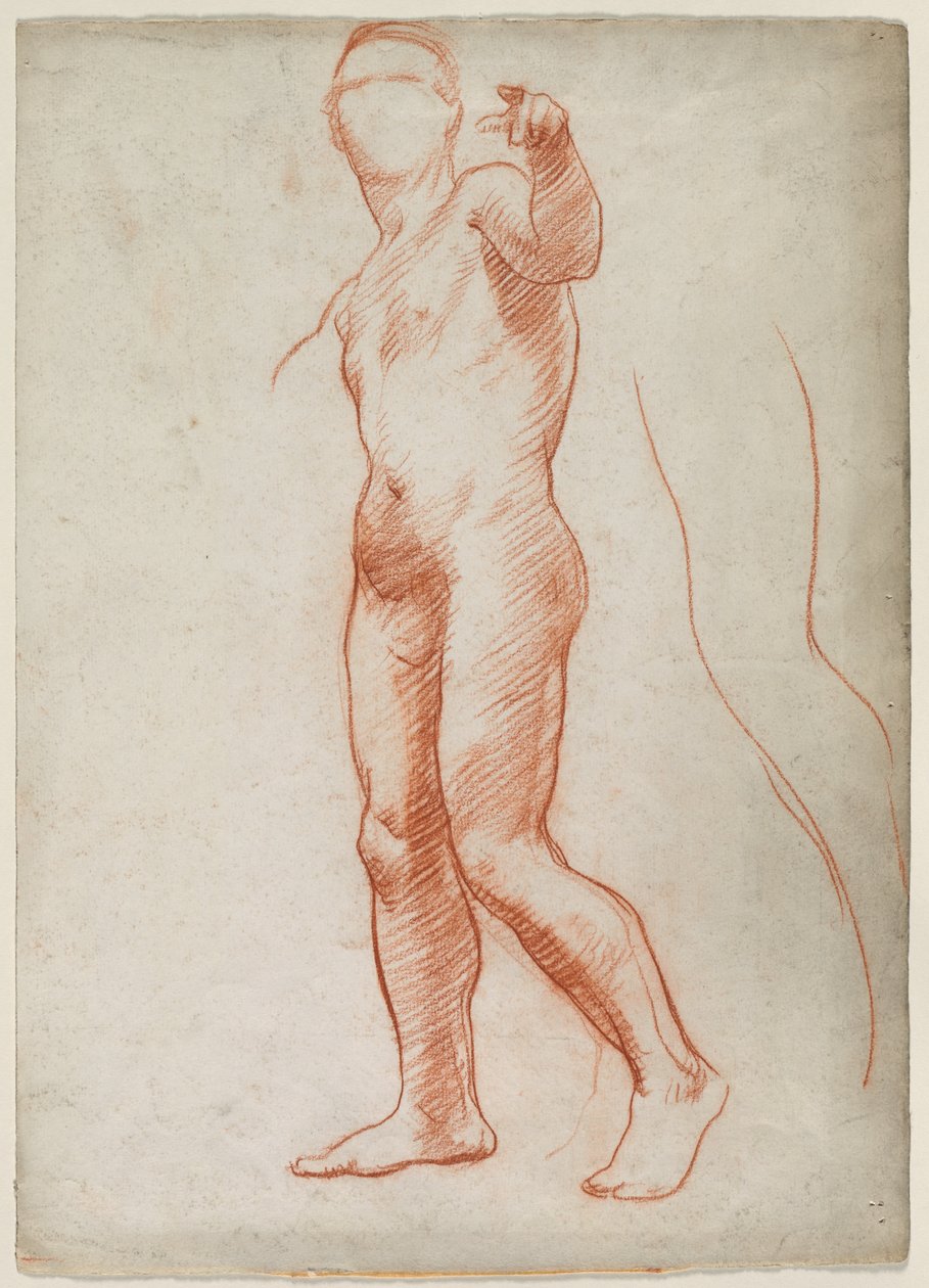 Desnudo masculino de pie de Unknown artist