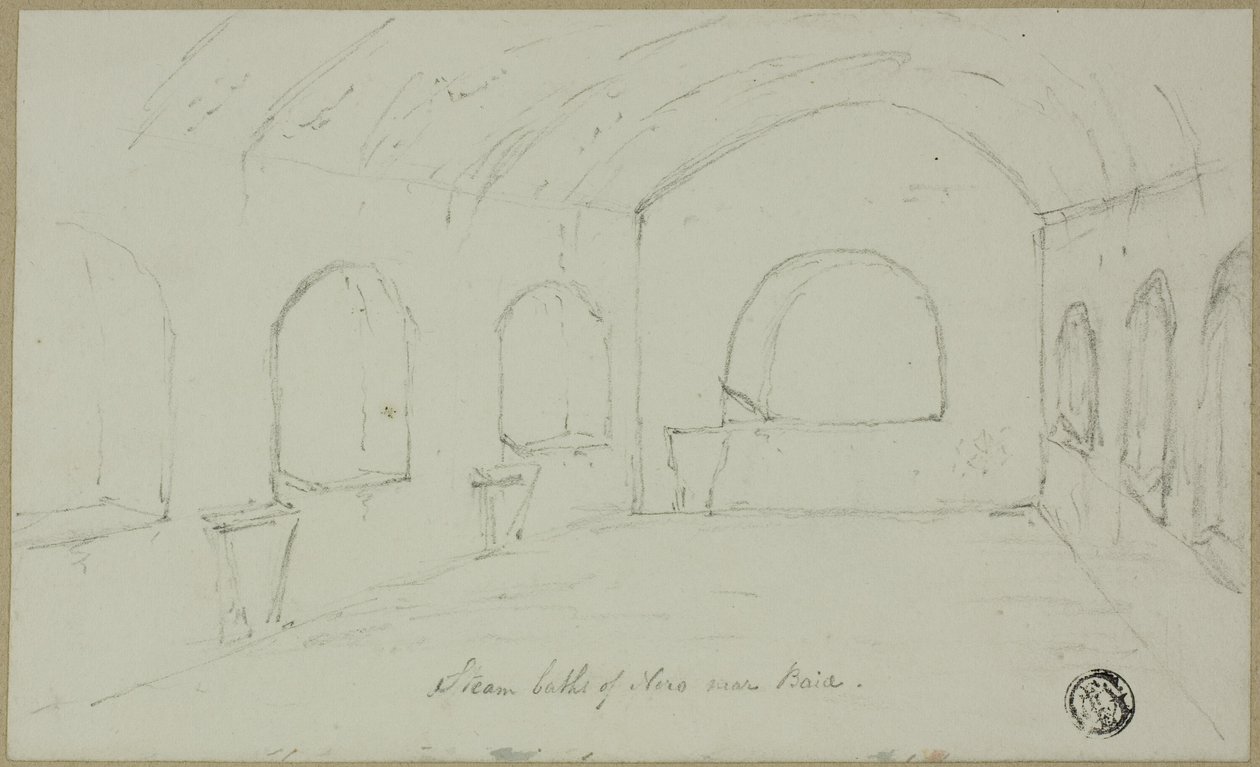 Baños de vapor de Nerón cerca de Baiae de Unknown artist