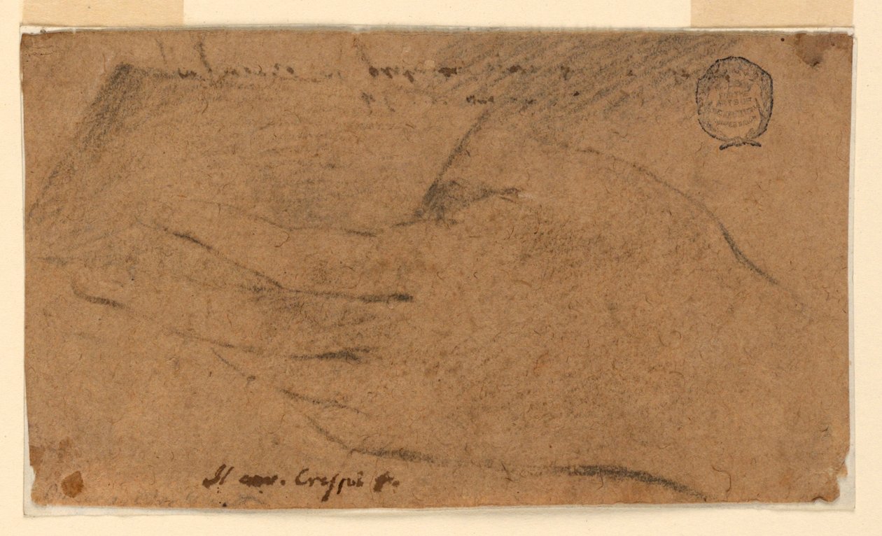 Estudio: La mano izquierda de una mujer sosteniendo una hoja de papel de Unknown artist