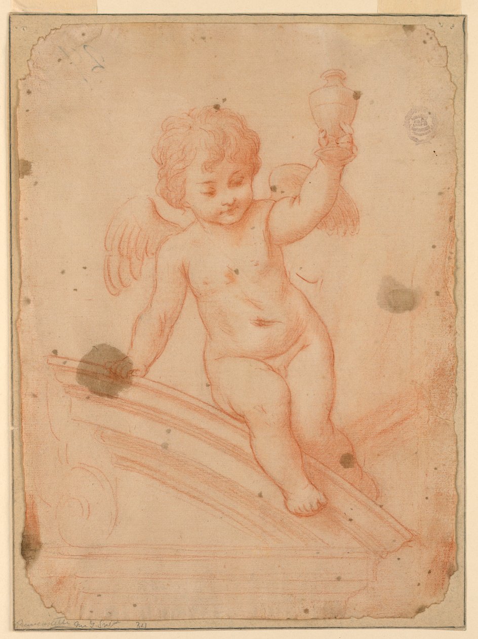 Estudio de Ángel con Jarrón de Unknown artist