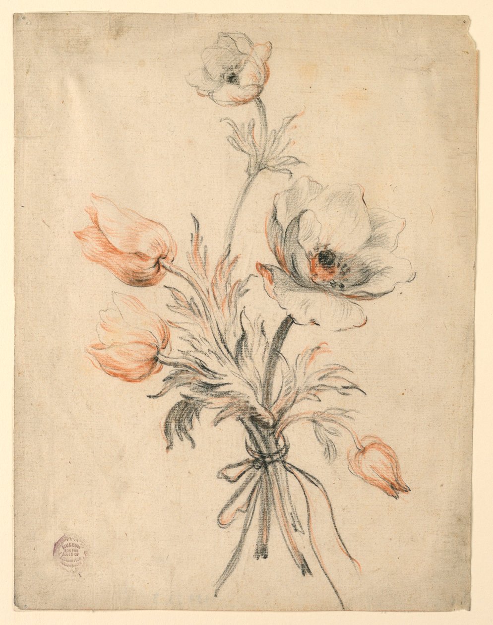 Estudio de un ramo de rosas de Unknown artist