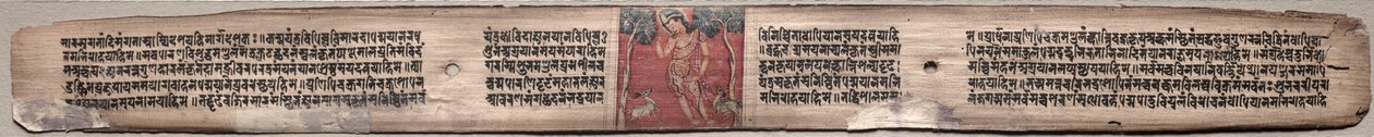 Sudhana y un Par de Antílopes: Folio 37 (recto), del Gandavyuha-sutra (Escritura de la Suprema Arreglo) de Unknown artist