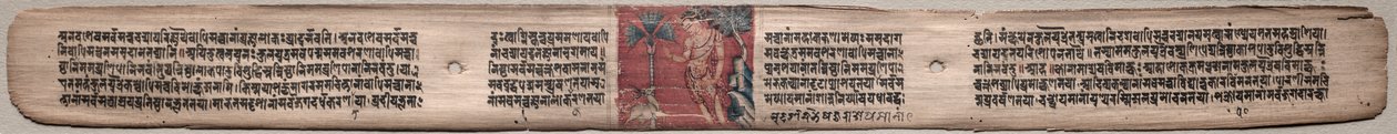 Sudhana y un antílope: Folio 73 (recto), de un Gandavyuha-sutra (Escritura de la Suprema Arreglo) de Unknown artist